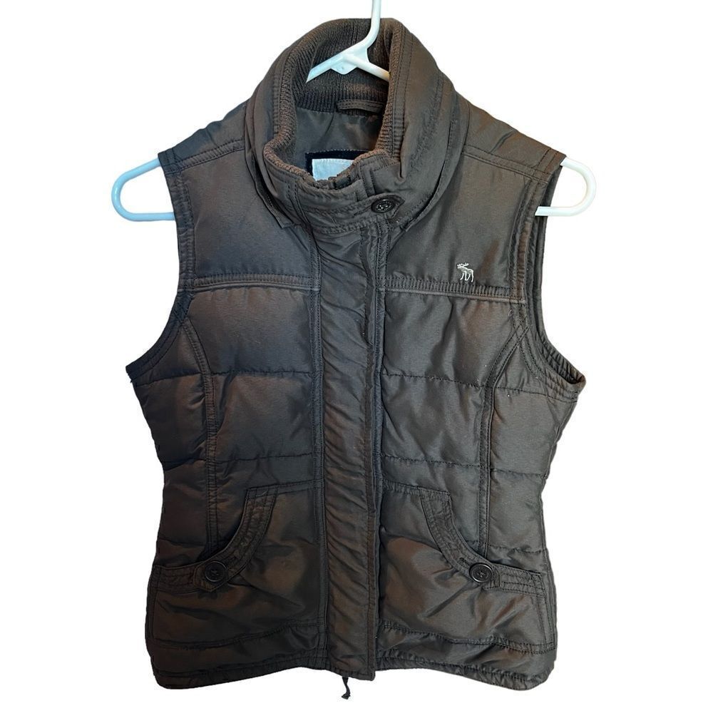 Abercrombie and fitch Women's puffer vest Brown Large Junior